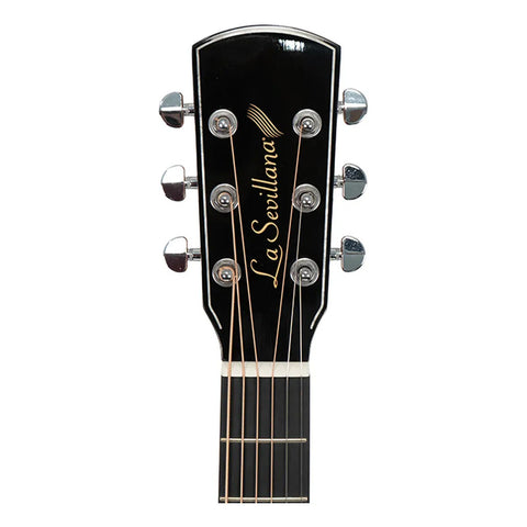 Guitarra Electroacústica La Sevillana Gs-513eq Sunburst Marrón Oscuro Diestro