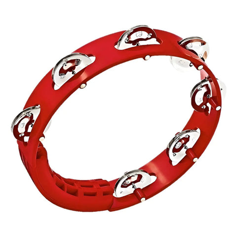 Pandero De 8 In Color Rojo Crótalos De Acero, Meinl Htt8 Rojo