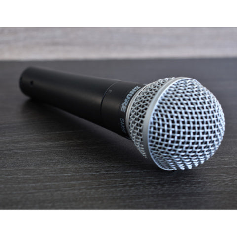 Micrófono Original Dinámico Con Interruptor, Shure Sm58s Gris