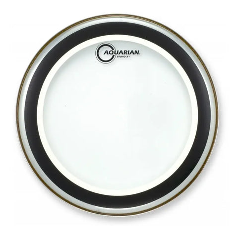 Parche Aquarian Studio-x Transparente Para Batería De 6 Pulgadas Con Sordina