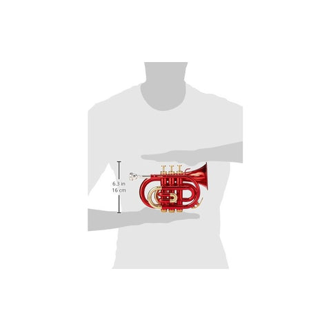 Trompeta Pocket Terminado Color Rojo Roy Benson Pt-101r Rojo