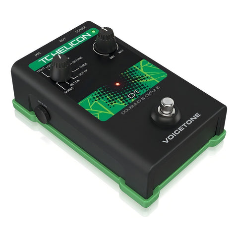 Pedal Tc Helicon Voicetone D1 Efecto Double Negro Para Micrófono
