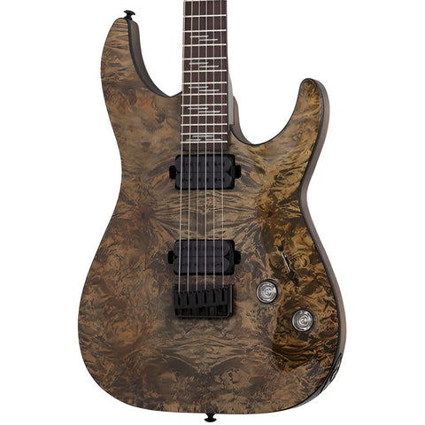 Schecter Omen Guitarra Eléctrica Charcoal Elite-6 Color Marrón Material Del Diapasón Maple Diestro