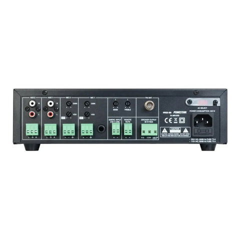 Amplificador De Megáfono 60w P/ Instalación Fonestar Prox-60 Color Negro Potencia De Salida Rms 60 W