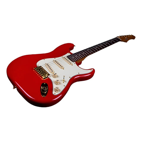 Guitarra Eléctrica Jet Guitars Js-380 Rojo Red Material Del Diapasón Palisandro Orientación De La Mano Diestro