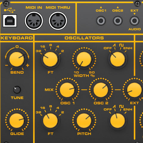 Sintetizador Híbrido Legendario Behringer Wasp Deluxe