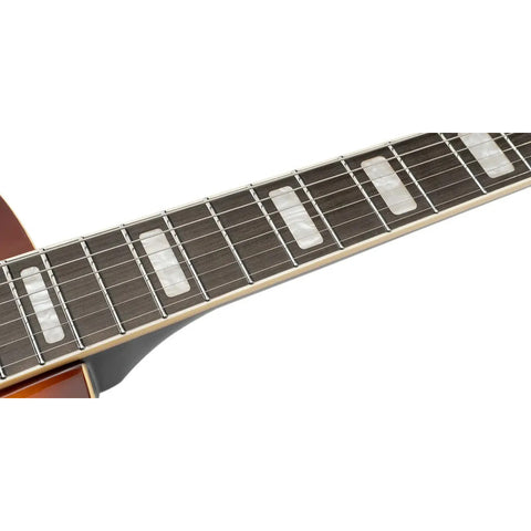 Guitarra Eléctrica 6 Cuerdas Mars Archtop P90 Sunburs Diestro Naranja Oscuro Palo De Rosa