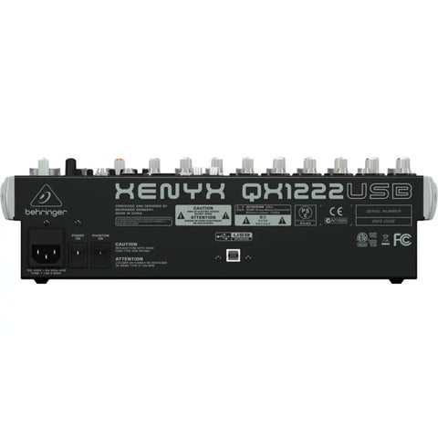 Mezclador De Efectos, 12 Canales, Usb, Behringer Qx1222usb
