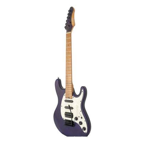 Guitarra Mars Eléctrica Strat Metallic Finished Purple Diestro Morado