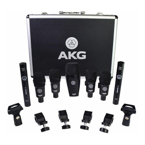 Set De 7 Micrófonos Para Batería Akg Drum Set Session I Negro