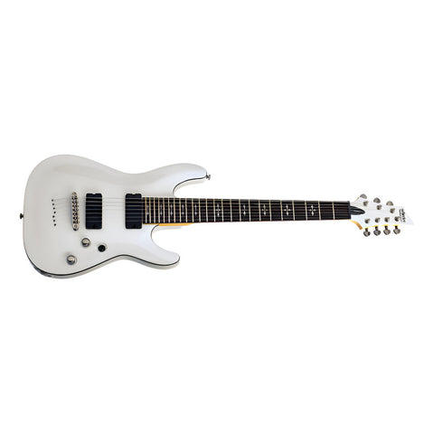 Guitarra De 7 Cuerdas Schecter Demon 7 Vintage White Diestro Blanco Ébano