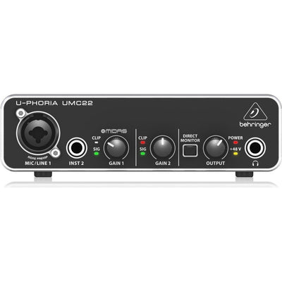 Interfaz De Audio Behringer U-phoria Umc22 127v Negra 1.ª Gen