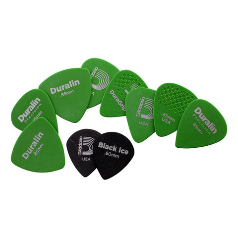 Paquete De 15 Púas De Duralin 0.70 Mm Planet Waves Xdgn4-10 Verde Mediano