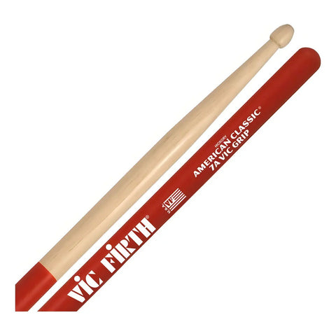 Vic Firth 7avg Baquetas 7a Punta De Madera Para Batería Color Rojo Natural