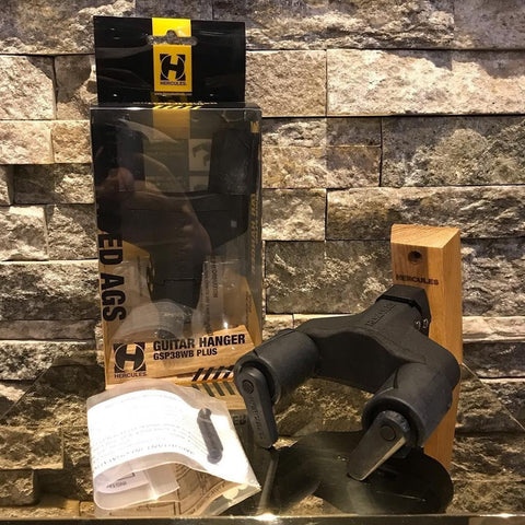 Hercules Gsp38wb Soporte Para Guitarra De Pared Color Negro