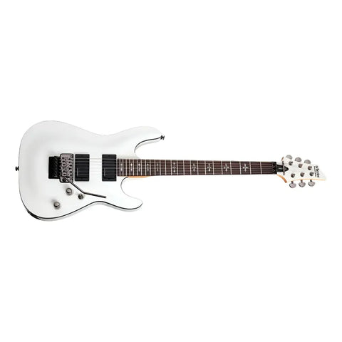 Guitarra Electrica Color Blanco Vintage, Schecter Demon-6 Fr Diestro Vintage White Palo De Rosa