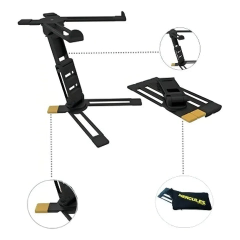 Hercules Dg400bb Soporte Para Laptop Y Controlador De Dj Negro