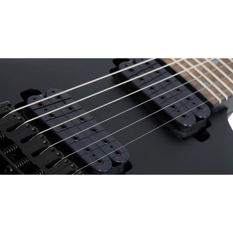 Guitarra Eléctrica Schecter Damien-6 Negro Satinado Diestro Satin Black Palo De Rosa