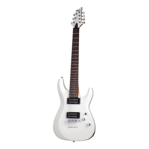 Schecter Guitarra Eléctrica C-7 Deluxe Satin White Color Blanco Palo De Rosa