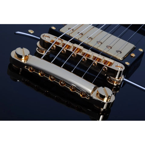 Guitarra Eléctrica Schecter Sg Zv-h6llyw66d-s Glosss Black Diestro Negro Ébano