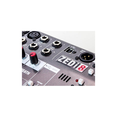 Allen & Heath Zedi-8 Mezclador 8 Canales En Vivo + Grabación