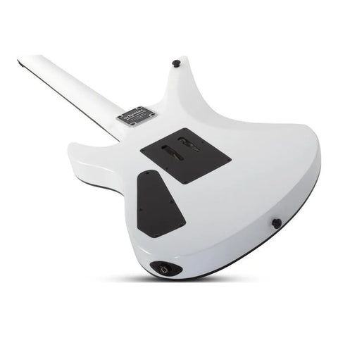 Guitarra Eléctrica Schecter Synyster Gates Signature Caoba Ebony Diestro Gloss White With Black Pin Stripes Ébano
