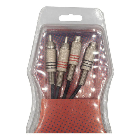 Cable De Audio Rca Morrison Negro De 3 Metros