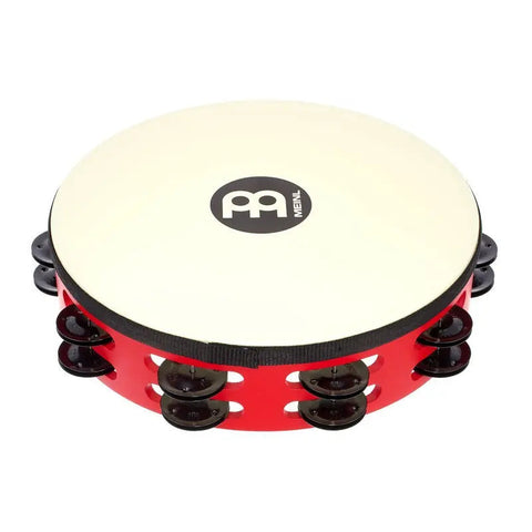 Pandero Rojo Crotalos Negros De Acero Meinl Tah2bk-r-tf