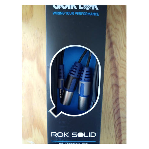 Cable Adaptador Quiklok Xlr Macho A Plug 3.5mm 3m Negro Rksa192-3