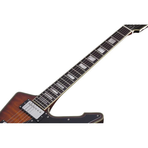 Guitarra Eléctrica Schecter E-1 Custom Vintage Sunburst Diestro Naranja Ébano