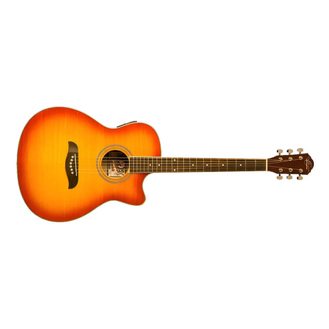 Oscar Schmidt Oacef Csb Guitarra Electroacústica Cereza Diestro