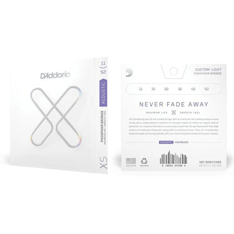 Cuerda De Guitarra D'addario Xsapb 1152 Steel 011 Phosphor