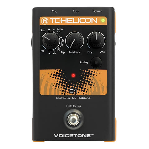 Pedal Tc Helicon Voicetone E1 Delay Y Echo Para Voz Con Usb Xlr