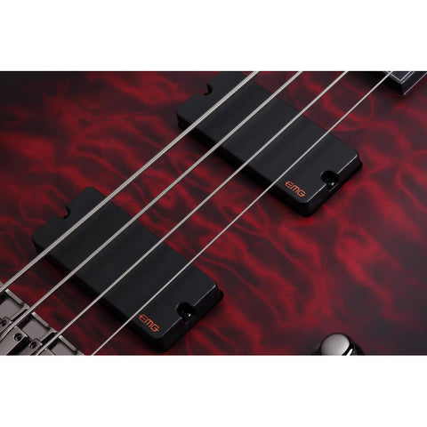 Bajo Eléctrico Schecter Hellraiser Extreme-4 Crimson Red Bur Diestro Rojo Mate 4