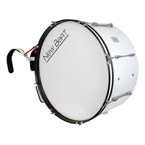 Bombo Para Banda De Marcha 24  New Beat Nb-mabd24 Blanco