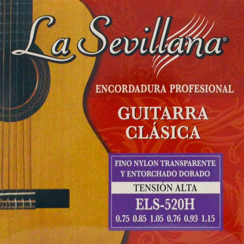 Encordadura Guitarra Clásica Tens Alta La Sevillana Els-520h