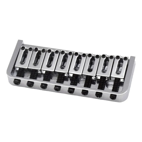 Puente Hardtail Axlabs Para Guitarra Eléctrica De 8 Cuerdas Plateado