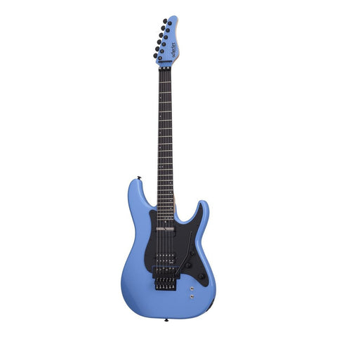 Guitarra Eléctrica Schecter Sun Valley Super Shredder De Caoba Riviera Blue Con Diapasón De Ébano