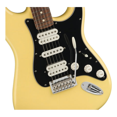 Guitarra Eléctrica Fender Player Stratocaster Hsh De Aliso Buttercream Brillante Con Diapasón De Granadillo Brasileño