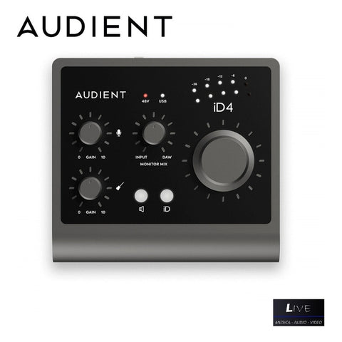 Interfaz De Audio Audient Id4 2ª Gen Conexión Usb Negro 24-bit 96 Khz