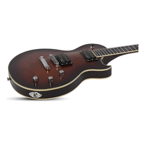 Guitarra Eléctrica Schecter Solo-ii Supreme Cat Eye Black Bu Diestro Chocolate Ébano