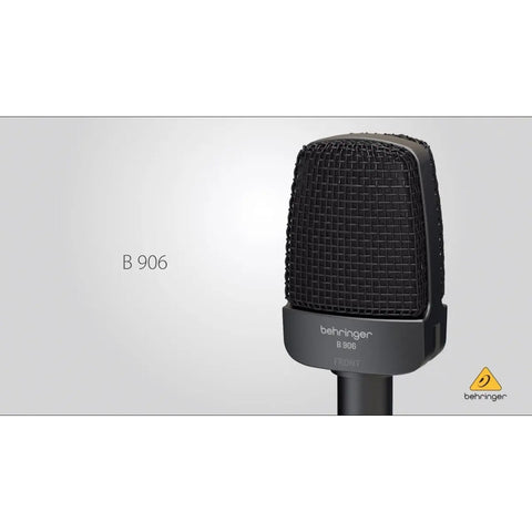 Behringer B 906 Micrófono Dinámico Supercardioide Instrument Color Negro