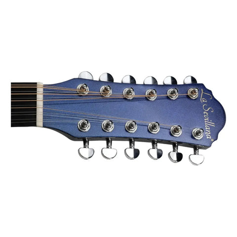 Guitarra 12 Cuerdas La Sevillana Ju-1200ceq Camaleón Azul Diestro