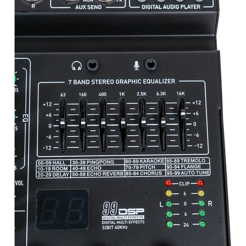 Mezcladora 8 Canales Con Efectos Prosound Pamx-08rs