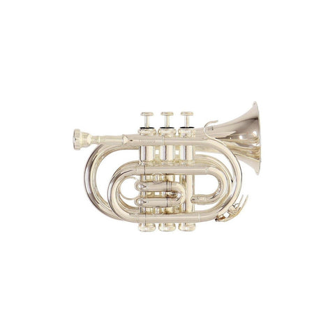 Roy Benson Pt-101s Trompeta Pocket Pistones Laton Plateado