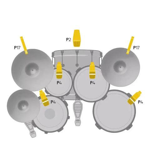 Set De 7 Micrófonos Para Batería Akg Drum Set Session I Negro