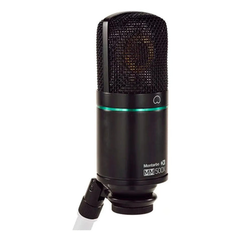 Micrófono Condensador Montarbo Mm500x Cardoide Xlr Estudio Color Negro