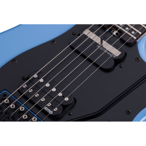 Guitarra Eléctrica Color Azul, Schecter Sun Valley Ss-fr S Diestro Riviera Blue Ébano