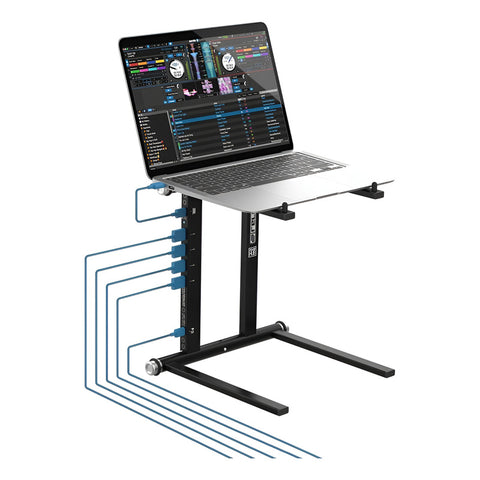 Soporte Para Dj Laptop Con Hub Usb Y Usb C Reloop Stand Hub Negro