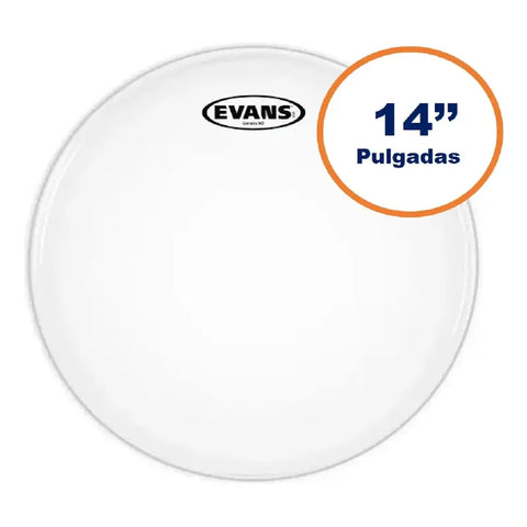 Evans B14hd Parche 14 Pulgadas Blanco Para Tarola De Batería